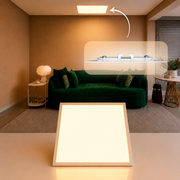 Painel Led Plafon Alumínio Embutir 45w 3000k Branco Quente 62x62 Quadrado Alut By Avant