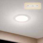 Painel Led Plafon Aluminio Embutir 6w 4000k Branco Neutro 12cm Redondo Alut By Avant
