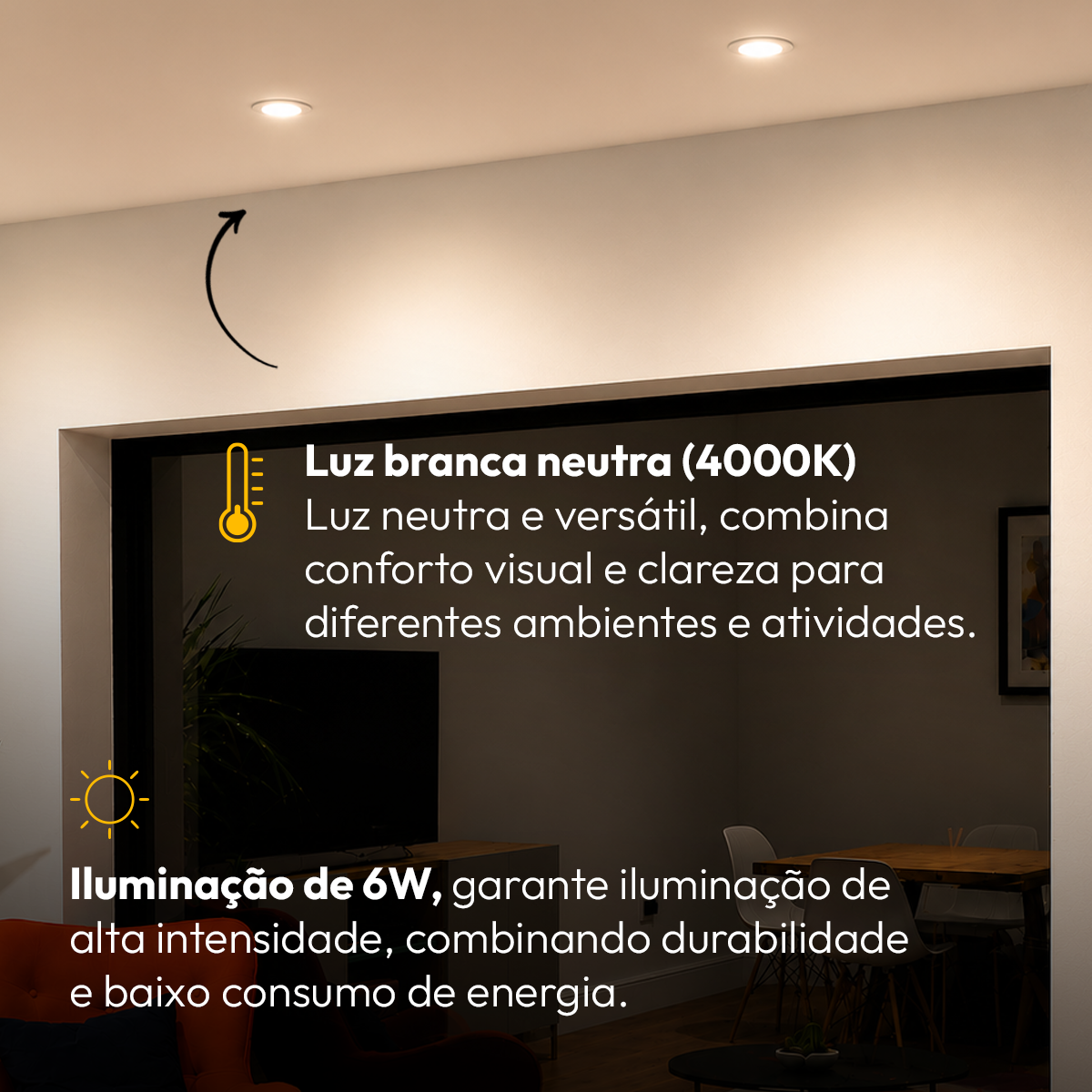Painel Led Plafon Aluminio Embutir 6w 4000k Branco Neutro 12cm Redondo Cod: ALUT001973 Alut By Avant