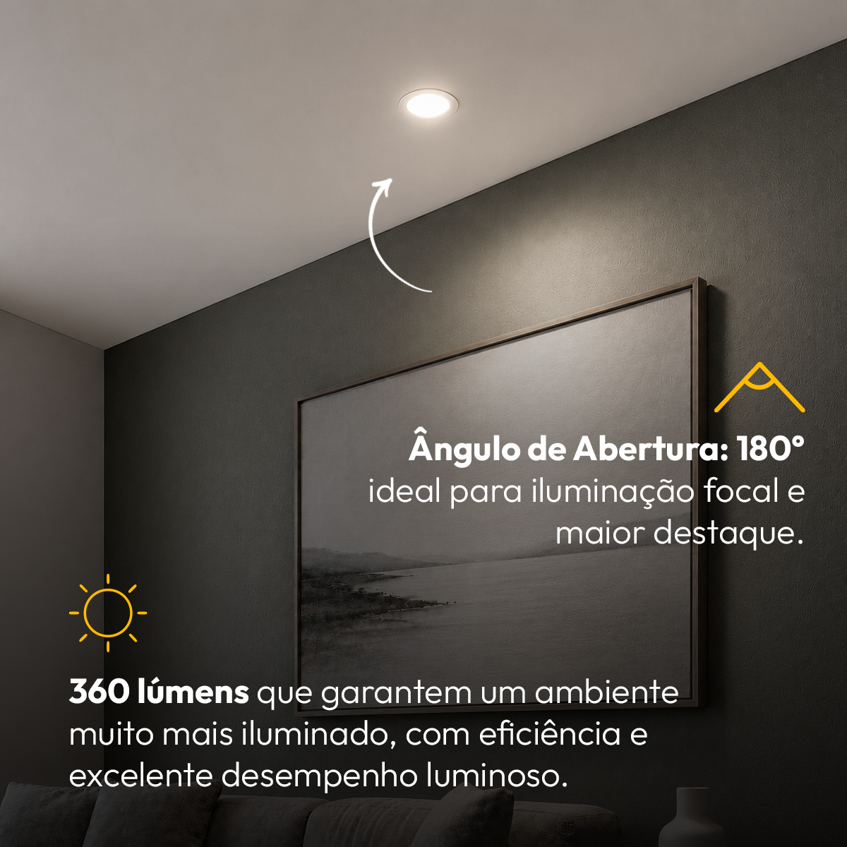 Painel Led Plafon Aluminio Embutir 6w 4000k Branco Neutro 12cm Redondo Cod: ALUT001973 Alut By Avant
