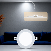 Painel Led Plafon Aluminio Embutir 6w 6500K Branco Frio 12cm Redondo Cod: ALUT001974 Alut By Avant