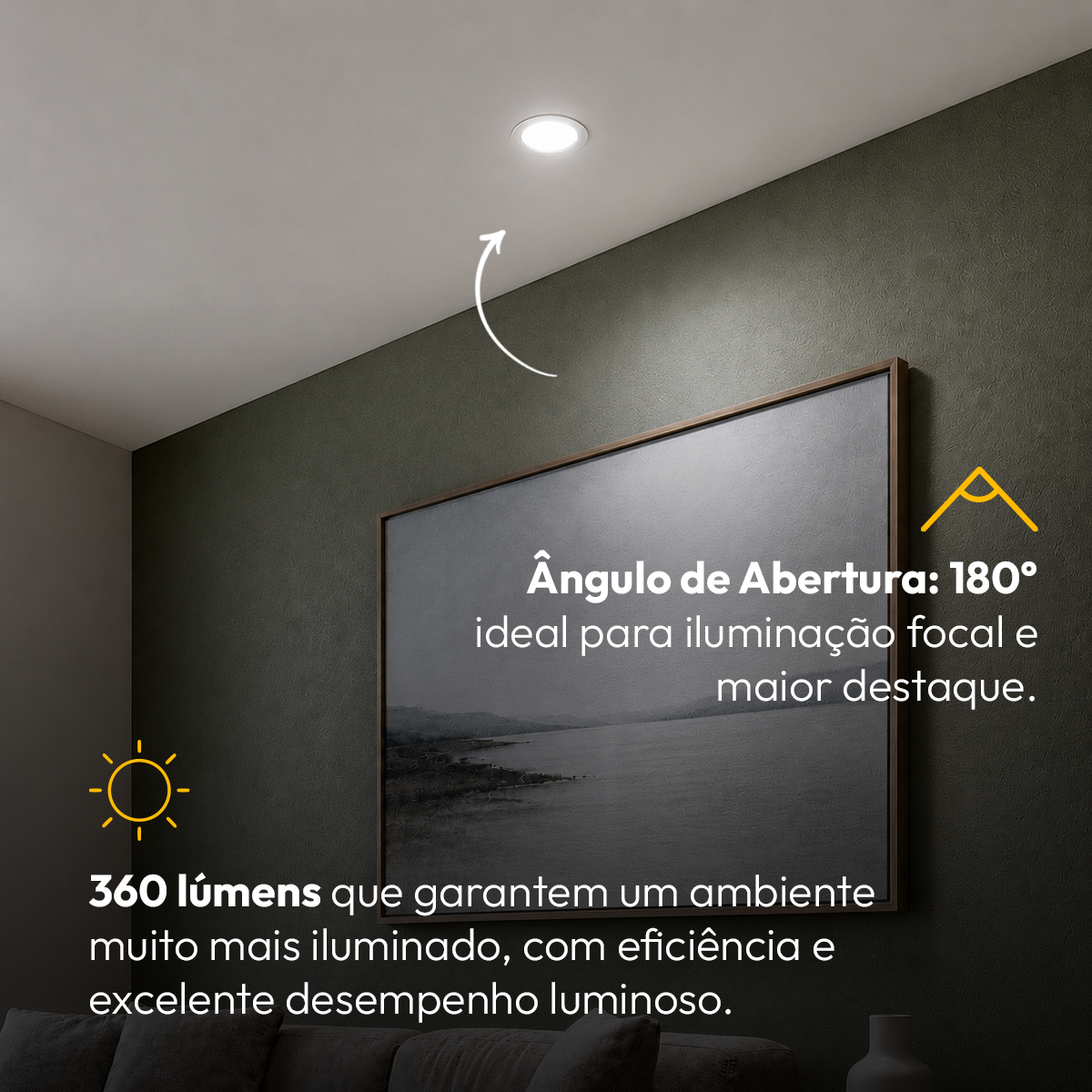 Painel Led Plafon Aluminio Embutir 6w 6500K Branco Frio 12cm Redondo Cod: ALUT001974 Alut By Avant