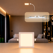 Painel Led Plafon Aluminio Embutir 12w 3000k Branco Quente 17x17Cm Quadrado Cod: ALUT001975 Alut By Avant