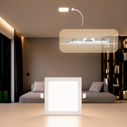 Painel Led Plafon Aluminio Embutir 12w 4000k Branco Neutro 17x17Cm Quadrado Cod: ALUT001976 Alut By Avant