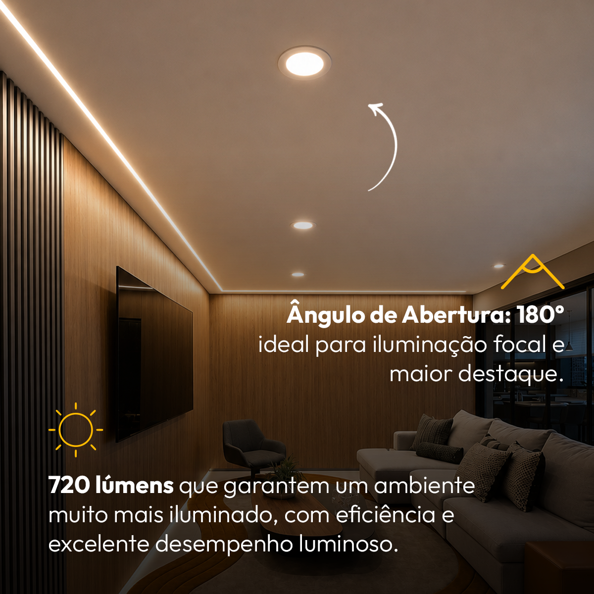 Painel Led Plafon Aluminio Embutir 12w 3000k Branco Quente 17cm Redondo Cod: ALUT001978 Alut By Avant
