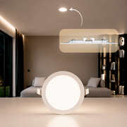 Painel Led Plafon Aluminio Embutir 12w 4000k Branco Neutro 17cm Redondo Cod: ALUT001979 Alut By Avant