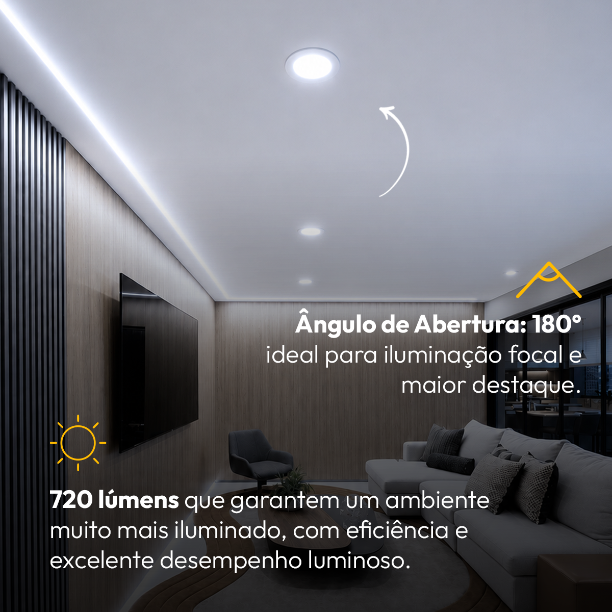 Painel Led Plafon Aluminio Embutir 12w 6500K Branco Frio 17cm Redondo Cod: ALUT001980 Alut By Avant