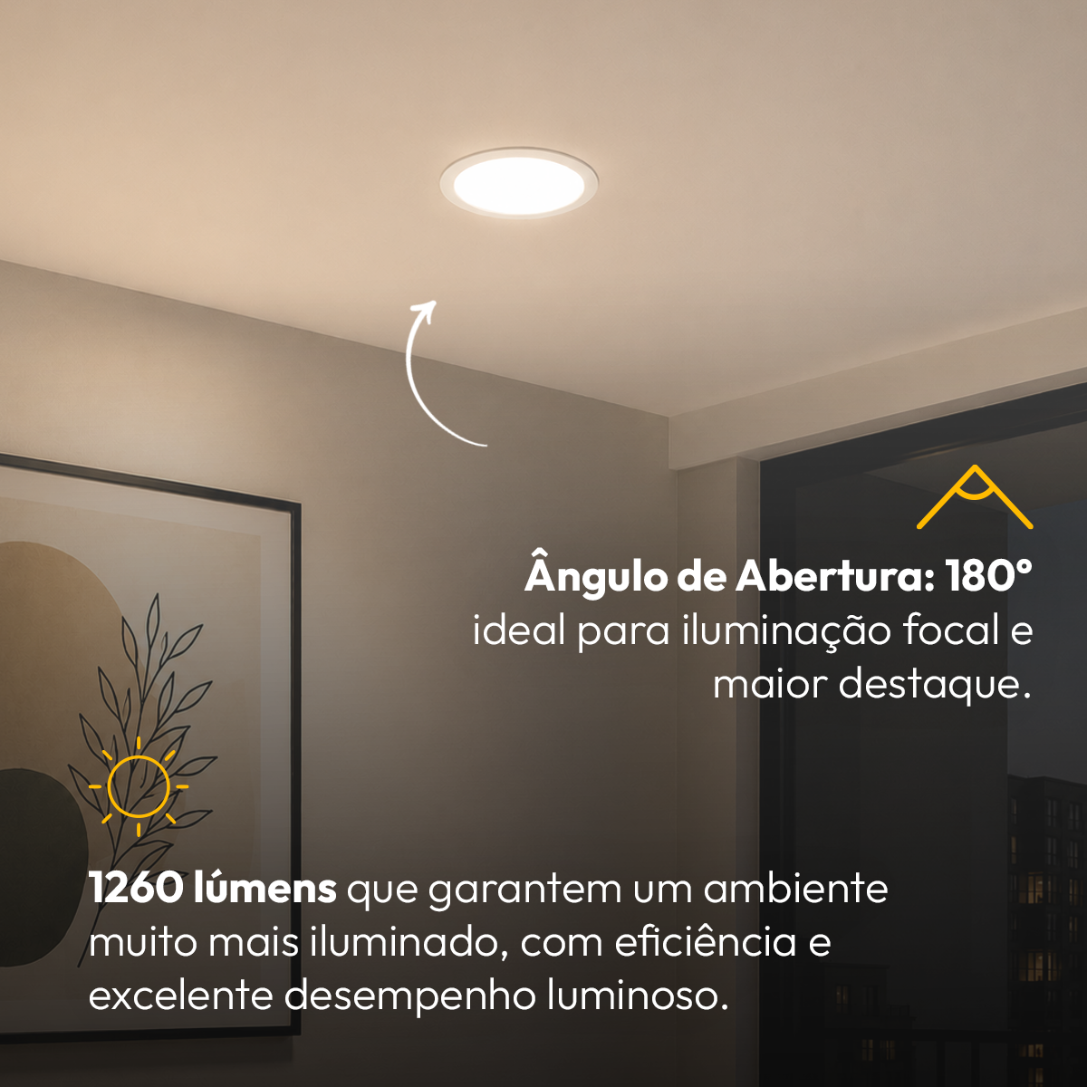 Painel Led Plafon Aluminio Embutir 18w 4000k Branco Neutro 22cm Redondo Cod: ALUT001982 Alut By Avant