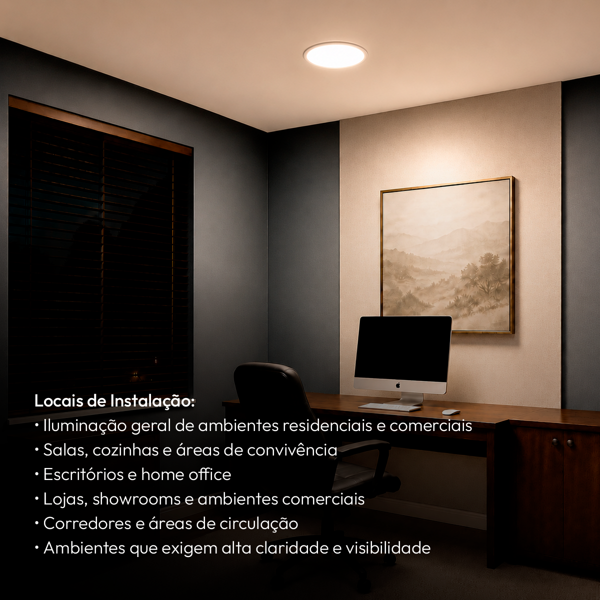 Painel Led Plafon Aluminio Embutir 18w 4000k Branco Neutro 22cm Redondo Cod: ALUT001982 Alut By Avant