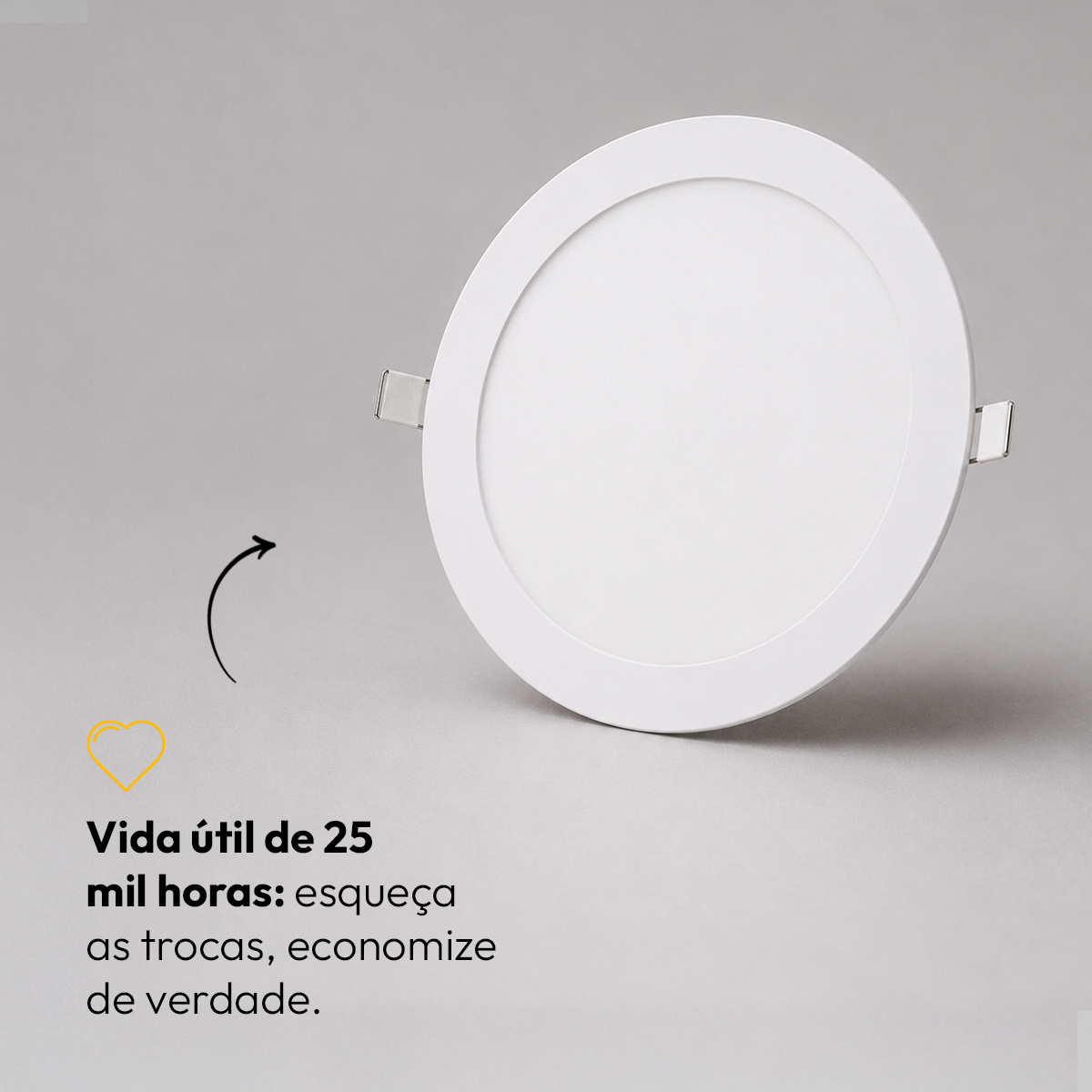 Painel Led Plafon Aluminio Embutir 18w 4000k Branco Neutro 22cm Redondo Cod: ALUT001982 Alut By Avant
