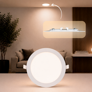 Painel Led Plafon Aluminio Embutir 18w 4000k Branco Neutro 22cm Redondo Cod: ALUT001982 Alut By Avant