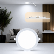 Painel Led Plafon Aluminio Embutir 18w 6500K Branco Frio 22cm Redondo Cod: ALUT001983 Alut By Avant