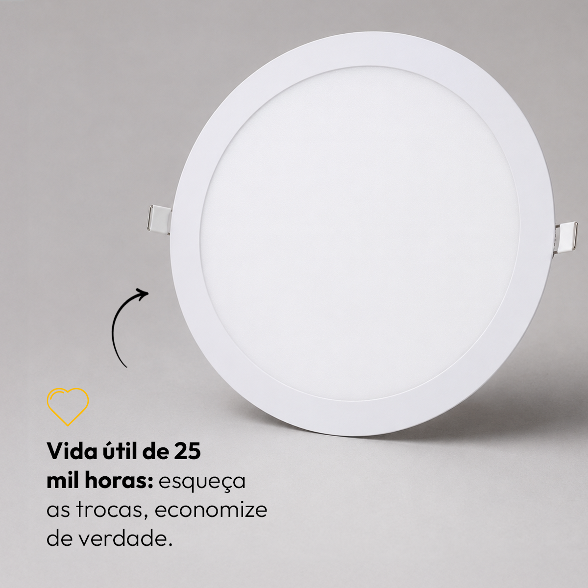 Painel Led Plafon Aluminio Embutir 24w 4000k Branco Neutro 29cm Redondo Alut By Avant