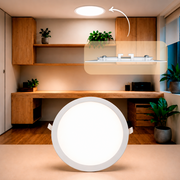 Painel Led Plafon Aluminio Embutir 24w 4000k Branco Neutro 29cm Redondo Alut By Avant