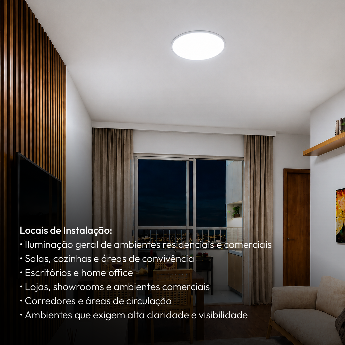 Painel Led Plafon Alumínio Embutir 24w 6500K Branco Frio 29cm Redondo Alut By Avant