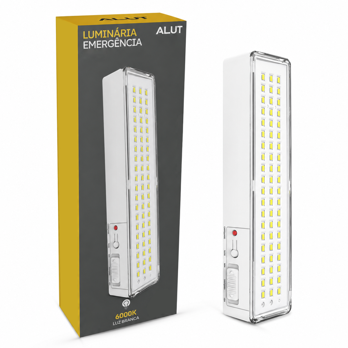 Luminaria Led Emergencia 4w 6000k Bivolt Branco Alut