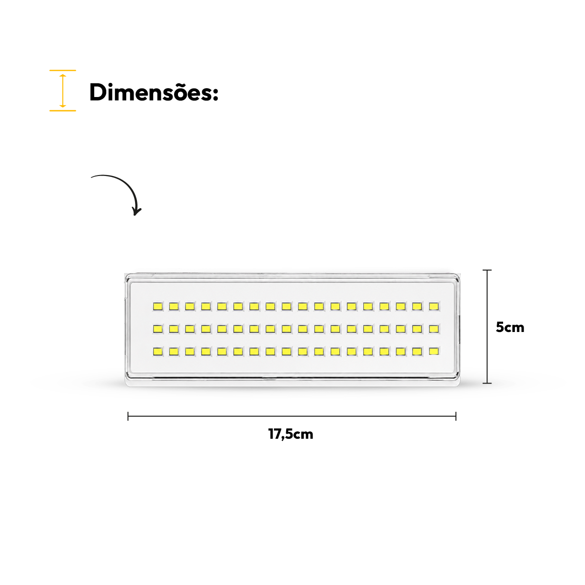Luminaria Led Emergencia 4w 6000k Bivolt Branco Alut