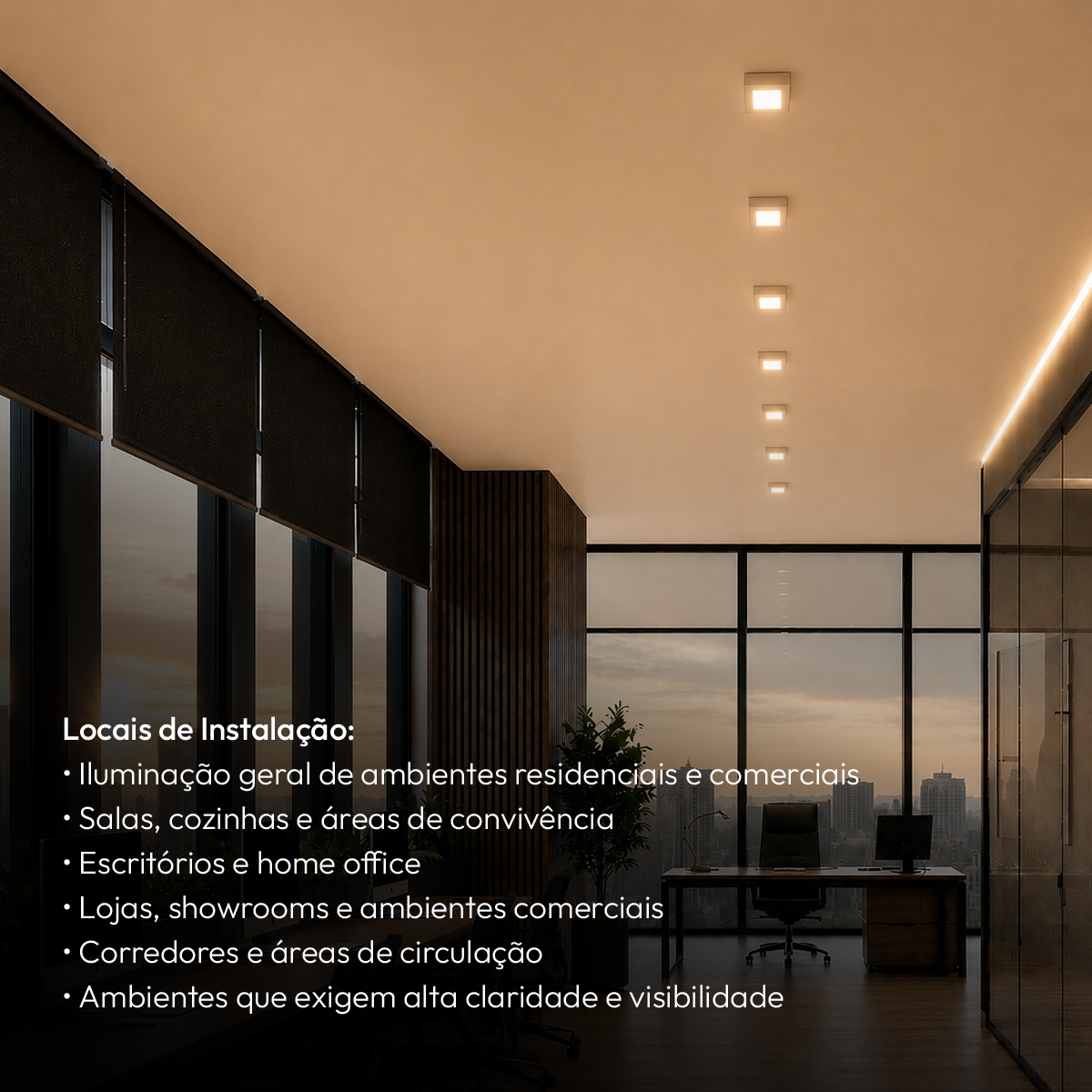 Painel Led Plafon Aluminio Sobrepor 6w 3000k 12x12cm Quadrado Alut