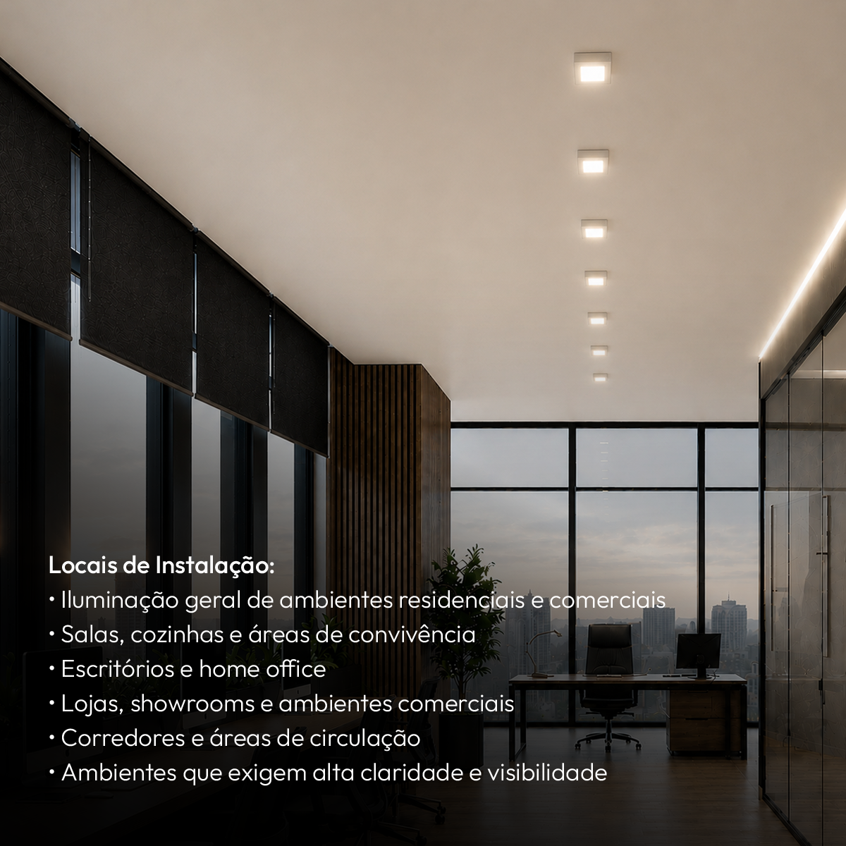 Painel Led Plafon Aluminio Sobrepor 6w 4000k 12x12cm Quadrado Alut