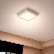 Painel Led Plafon Aluminio Sobrepor 6w 4000k 12x12cm Quadrado Alut
