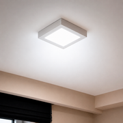 Painel Led Plafon Aluminio Sobrepor 6w 6500K 12x12cm Quadrado Alut