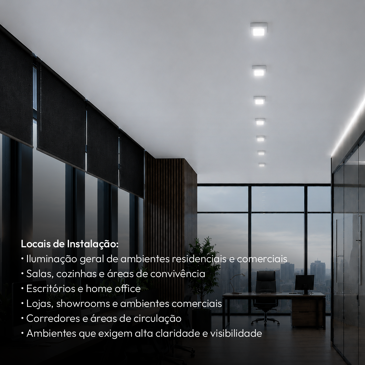 Painel Led Plafon Aluminio Sobrepor 6w 6500K 12x12cm Quadrado Alut