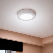 Painel Led Plafon Aluminio Sobrepor 6w 4000k 12cm Redondo Alut
