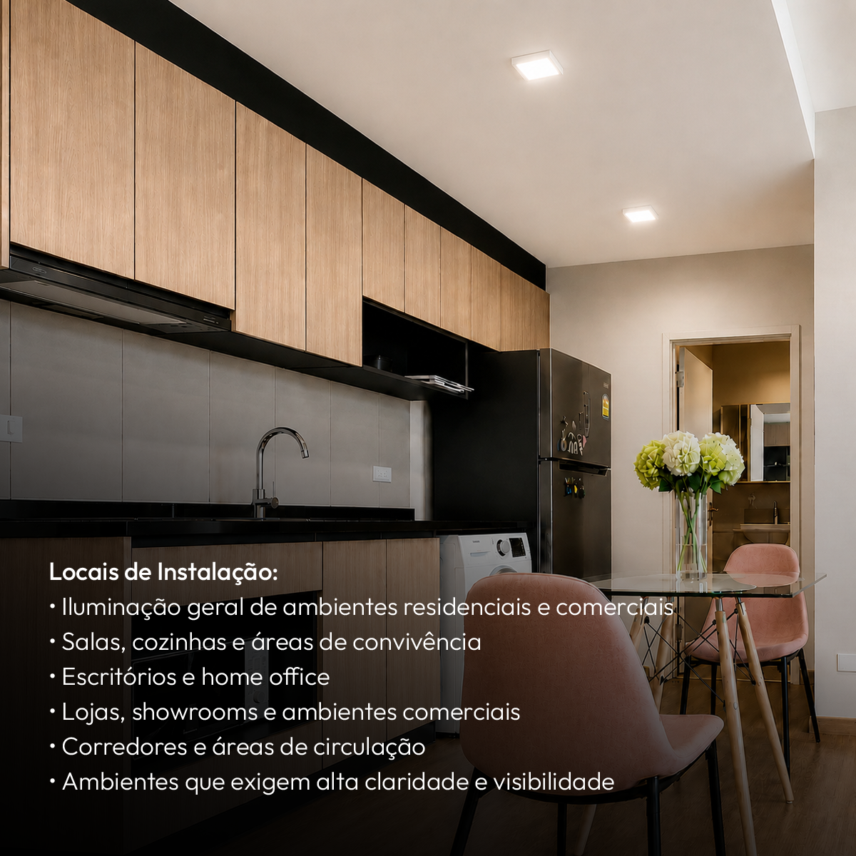 Painel Led Plafon Aluminio Sobrepor 12w 4000k Branco Neutro 17x17cm Quadrado Alut