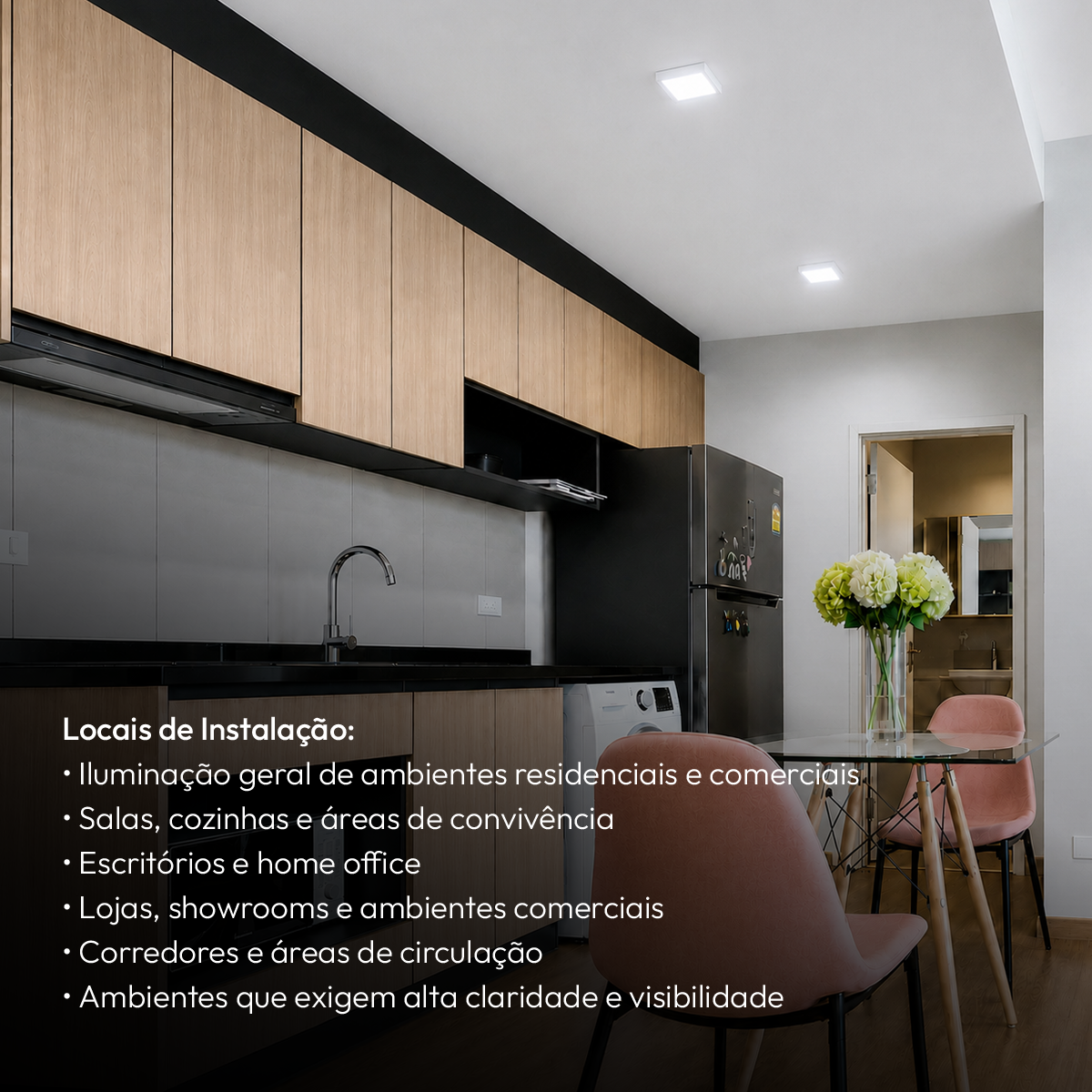 Painel Led Plafon Aluminio Sobrepor 12w 6500K Branco Frio 17x17cm Quadrado Alut