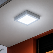 Painel Led Plafon Aluminio Sobrepor 12w 6500K Branco Frio 17x17cm Quadrado Alut