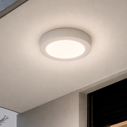 Painel Led Plafon Aluminio Sobrepor 12w 4000k Branco Neutro 17cm Redondo Alut