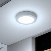 Painel Led Plafon Aluminio Sobrepor 12w 6500K Branco Frio 17cm Redondo Alut