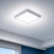 Painel Led Plafon Aluminio Sobrepor 18w 4000k Branco Neutro 22x22cm Quadrado Alut