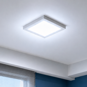 Painel Led Plafon Aluminio Sobrepor 18w 6500K Branco Frio 22x22cm Quadrado Alut