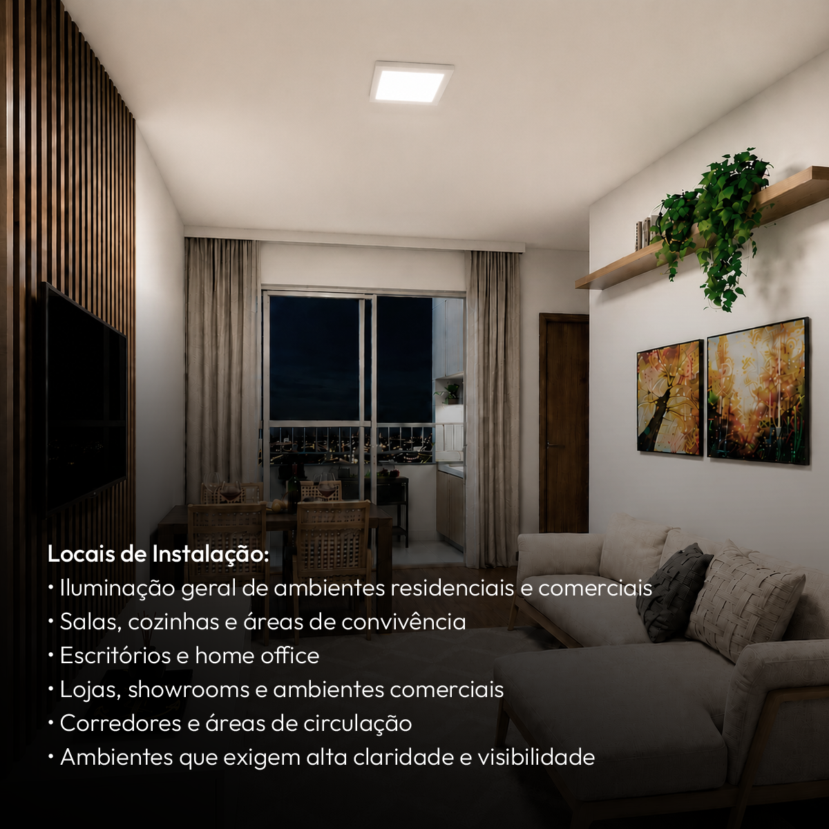 Painel Led Plafon Aluminio Sobrepor 24w 4000k Branco Neutro 29x29cm Quadrado Alut