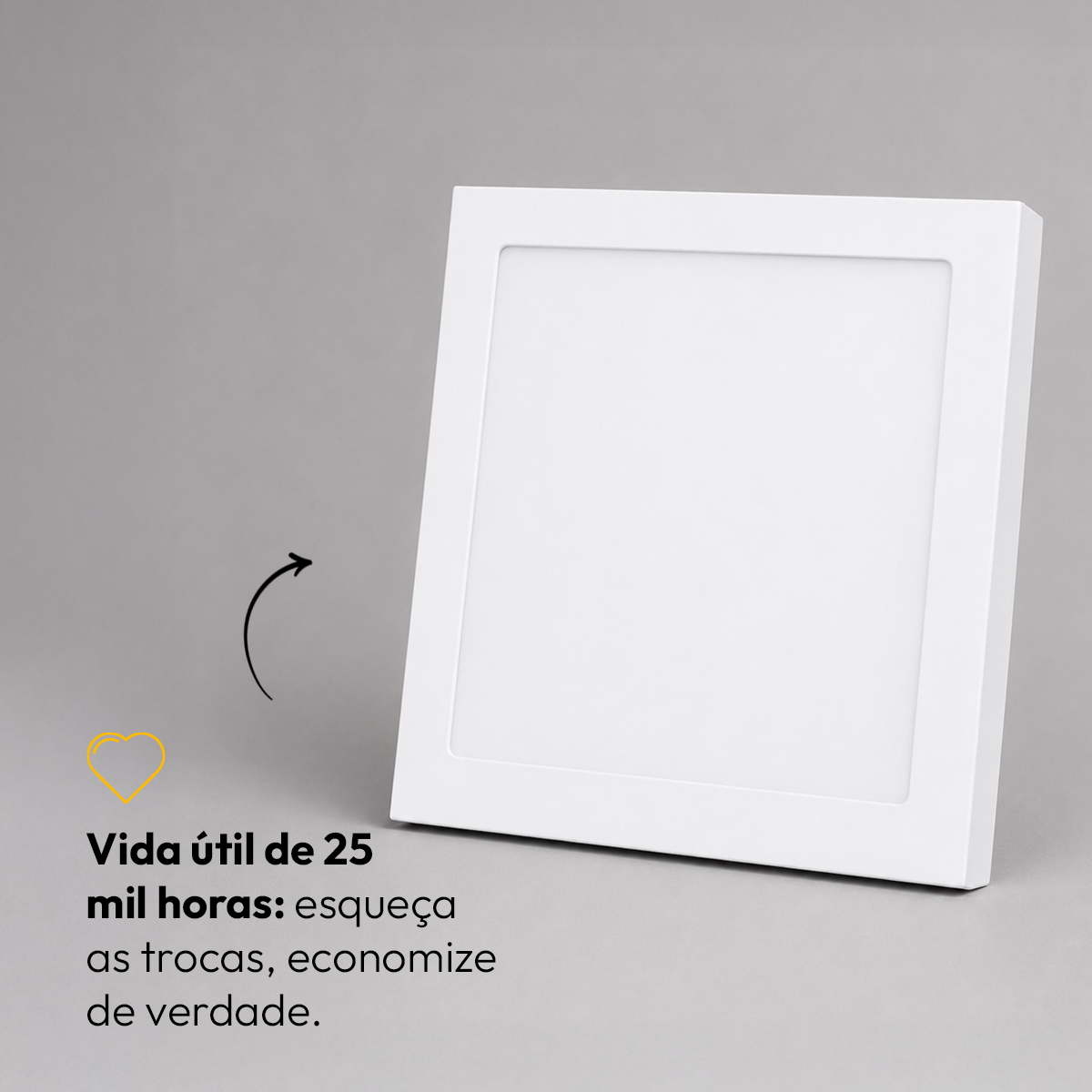 Painel Led Plafon Aluminio Sobrepor 24w 4000k Branco Neutro 29x29cm Quadrado Alut
