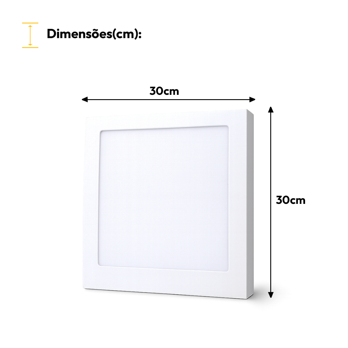 Painel Led Plafon Aluminio Sobrepor 24w 4000k Branco Neutro 29x29cm Quadrado Alut