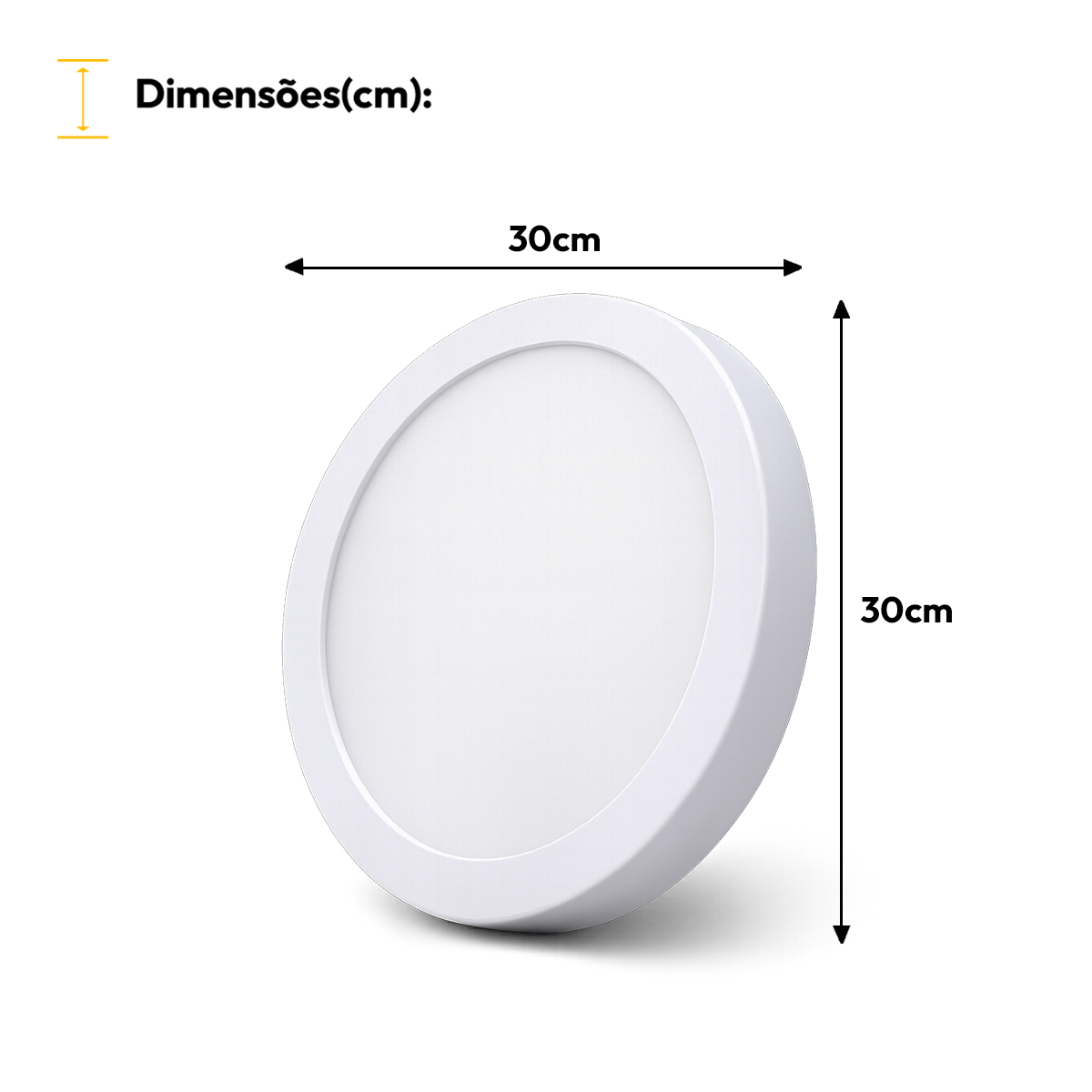 Painel Led Plafon Aluminio Sobrepor 24w 4000k Branco Neutro 29cm Redondo Alut