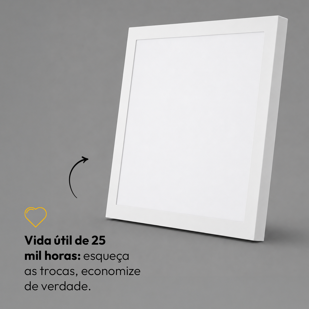 Painel Led Plafon Aluminio Sobrepor 30w 6500K Branco Frio 40x40cm Quadrado Alut