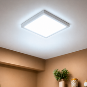 Painel Led Plafon Aluminio Sobrepor 30w 6500K Branco Frio 40x40cm Quadrado Alut