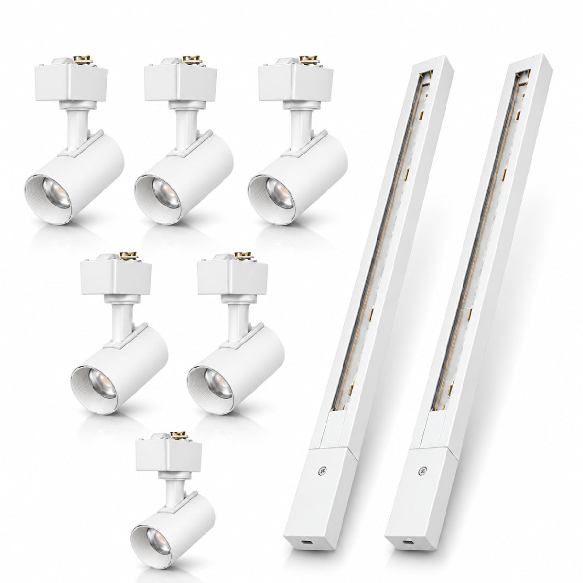Kit Trilho 2m + 6 Spots 5w 6500k Branco Frio Eletrificado Bivolt Branco Alut