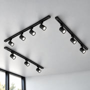 Kit Trilho 3m + 10 Spots 7w 6500k Branco Frio Eletrificado Bivolt Preto Alut