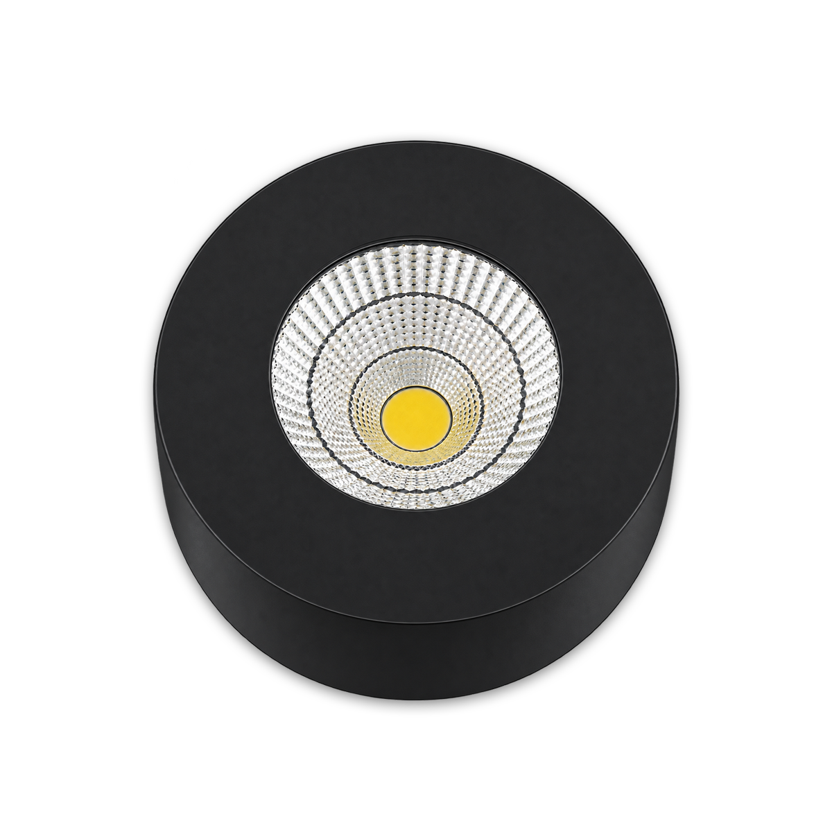 Spot Led Alumínio Beiral de Teto 5w 4000k Branco Neutro 8cm Bivolt Redondo Preto Alut