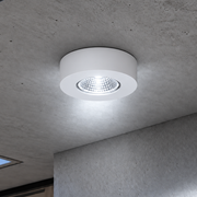 Spot Led Alumínio Beiral de teto 5w 6500k Branco Frio 8cm Bivolt Redondo Branco Alut