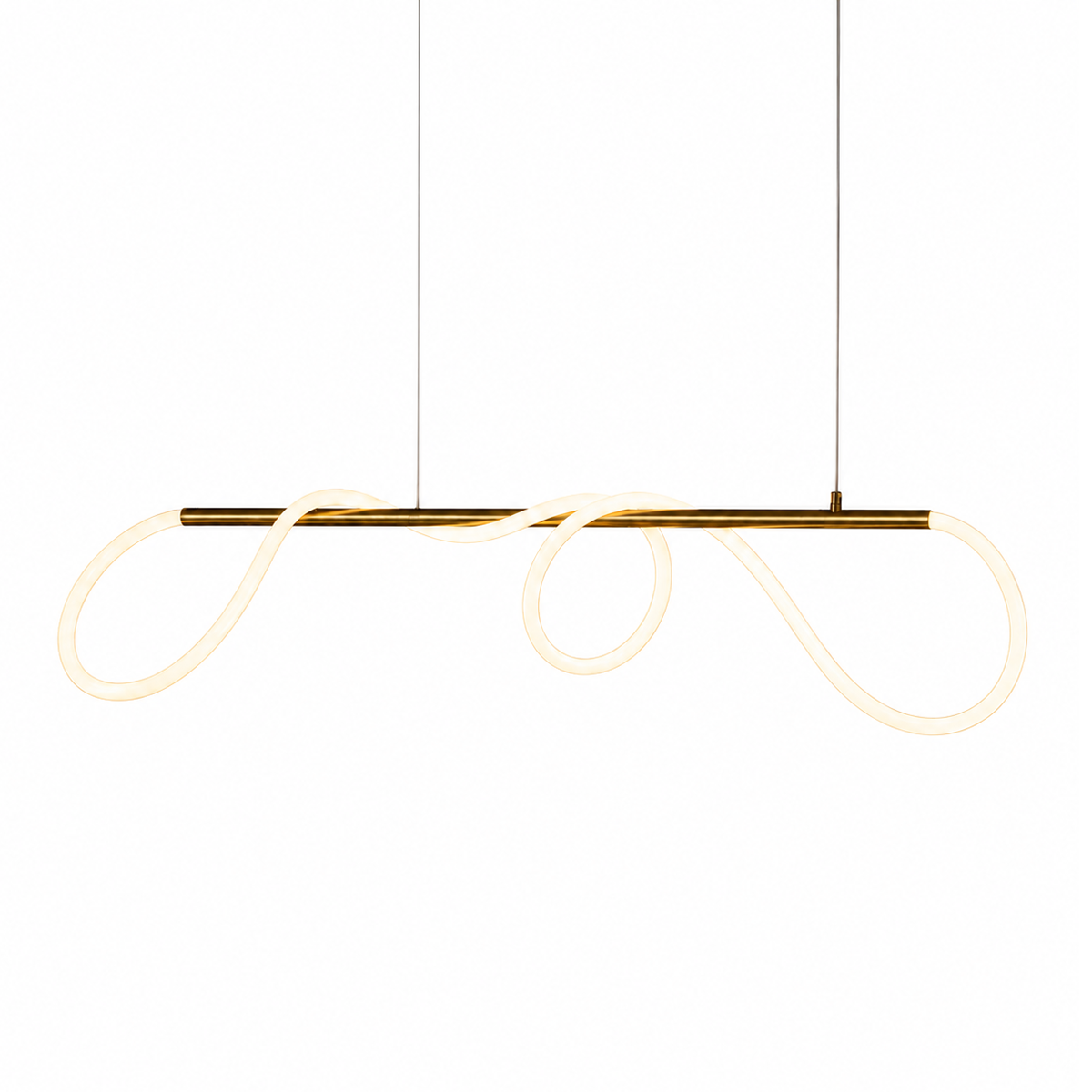 Luminária Pendente Led Wave 60w Seleção de temperatura Quente/Frio Dourado Alut