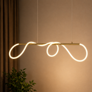 Luminária Pendente Led Wave 60w Seleção de temperatura Quente/Frio Dourado Alut