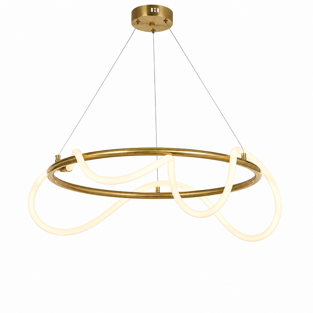 Luminária Pendente Led Enlace 60w Seleção de temperatura Quente/Frio Dourado Alut