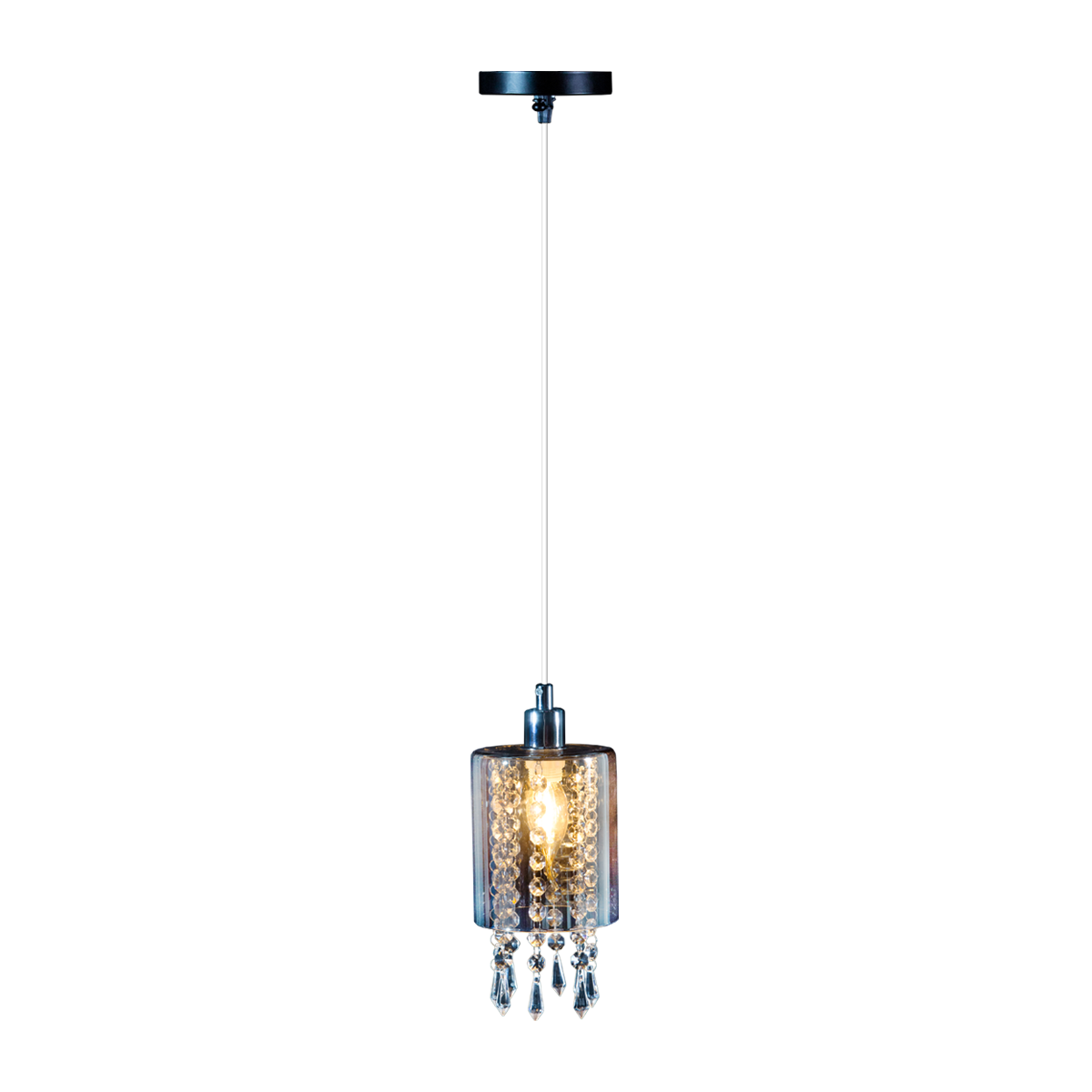 Luminária Pendente Led Imperial E27 Vidro Fumê Alut