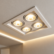 Spot Led Frame Quatto Embutir 28w 3000k Branco Quente Bivolt Branco Alut