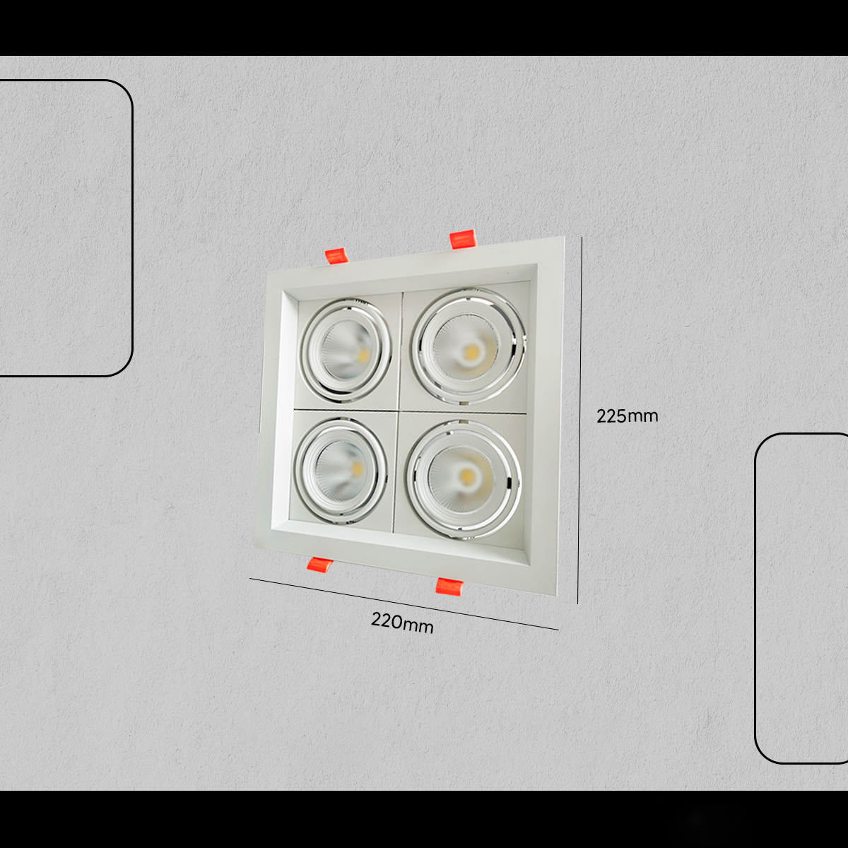 Spot Led Frame Quatto Embutir 28w 3000k Branco Quente Bivolt Branco Alut